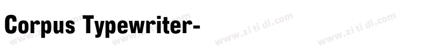 Corpus Typewriter字体转换